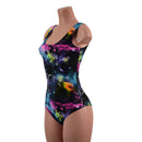 Galaxy Tank Style Romper with Siren Cut Leg - Coquetry Clothing