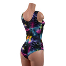 Galaxy Tank Style Romper with Siren Cut Leg - Coquetry Clothing