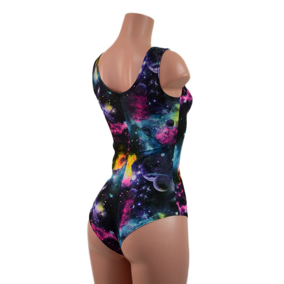 Galaxy Tank Style Romper with Siren Cut Leg - Coquetry Clothing