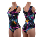 Galaxy Tank Style Romper with Siren Cut Leg - Coquetry Clothing
