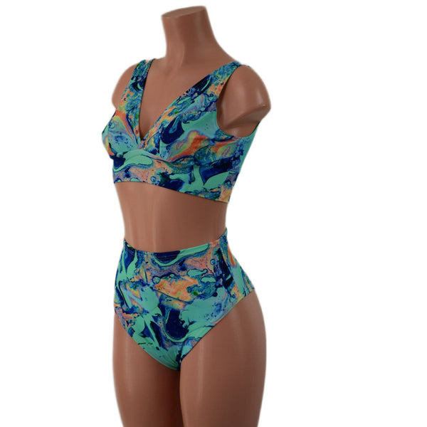 Lapis Lagoon Starlette Bralette and Siren Shorts Set - 2
