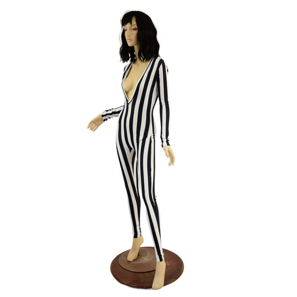 Ghost with the Most Plunging V Neckline Catsuit - Coquetry Clothing