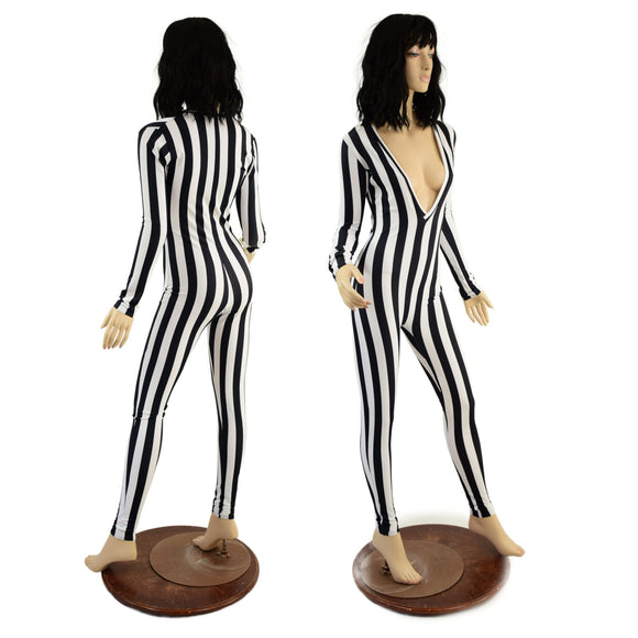 Ghost with the Most Plunging V Neckline Catsuit - Coquetry Clothing