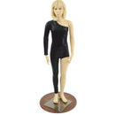 Girls Asymmetrical Black Mystique Catsuit - Coquetry Clothing
