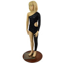 Girls Asymmetrical Star Noir Catsuit with Cutout - Coquetry Clothing