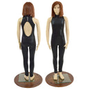 Girls Black Mystique Catsuit with Snap Back Turtleneck - Coquetry Clothing