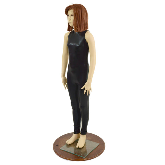 Girls Black Mystique Catsuit with Snap Back Turtleneck - Coquetry Clothing