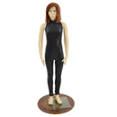 Girls Black Mystique Catsuit with Snap Back Turtleneck - Coquetry Clothing
