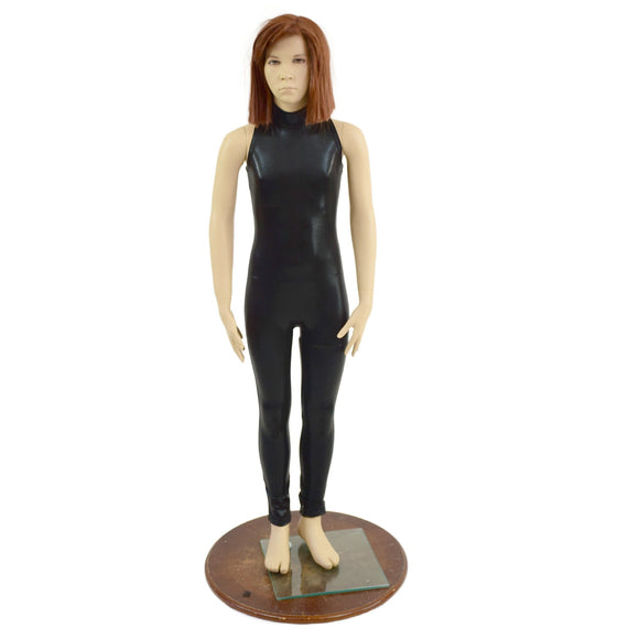 Girls Black Mystique Catsuit with Snap Back Turtleneck - Coquetry Clothing