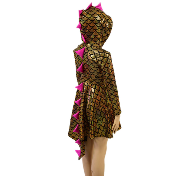 Girls Dragon Tail Skater Dress - Coquetry Clothing