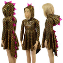 Girls Dragon Tail Skater Dress - Coquetry Clothing