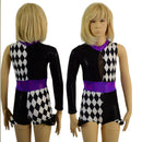 Girls Keyhole Romper with Quad Color Blocking, and One Sleeve - Coquetry Clothing