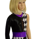 Girls Keyhole Romper with Quad Color Blocking, and One Sleeve - Coquetry Clothing