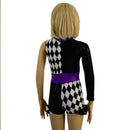 Girls Keyhole Romper with Quad Color Blocking, and One Sleeve - Coquetry Clothing