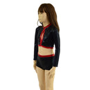 Girls Long Sleeve Keyhole Top and Brief Cut Shorts Set - Coquetry Clothing