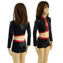 Girls Long Sleeve Keyhole Top and Brief Cut Shorts Set - Coquetry Clothing