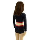Girls Long Sleeve Keyhole Top and Brief Cut Shorts Set - Coquetry Clothing