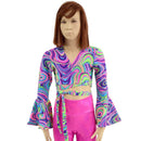 Girls Neon Glow Worm Wrap n Tie Top - Coquetry Clothing