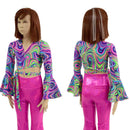 Girls Neon Glow Worm Wrap n Tie Top - Coquetry Clothing