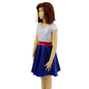 Girls Red, White and Blue Cap Sleeve Skater Dress - Coquetry Clothing