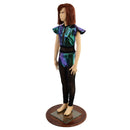 Girls Scarab Catsuit with Mesh Legs, and Inset Mesh Keyhole - Coquetry Clothing