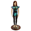 Girls Scarab Catsuit with Mesh Legs, and Inset Mesh Keyhole - Coquetry Clothing