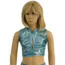 Girls Seafoam Keyhole Crop Top - Coquetry Clothing