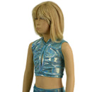 Girls Seafoam Keyhole Crop Top - Coquetry Clothing