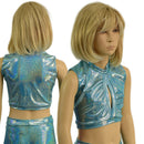Girls Seafoam Keyhole Crop Top - Coquetry Clothing