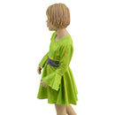 Girls Trumpet Sleeve Skater Dress in Neon Lime - Coquetry Clothing