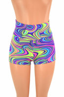 Glow Worm High Waist Shorts READY to SHIP - Coquetry Clothing