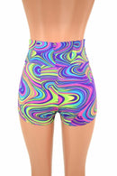 Glow Worm High Waist Shorts READY to SHIP - Coquetry Clothing