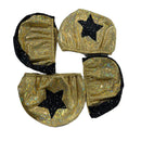 Gold and Black Pivot and Jammer Roller Derby Helmet Covers - Coquetry Clothing