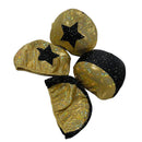Gold and Black Pivot and Jammer Roller Derby Helmet Covers - Coquetry Clothing