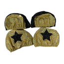 Gold and Black Pivot and Jammer Roller Derby Helmet Covers - Coquetry Clothing