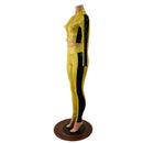 Gold and Black Side Paneled Set (Leggings & Crop Top) - Coquetry Clothing