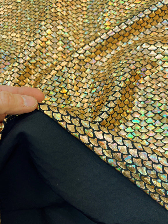 Gold Fish Scale Fabric - Coquetry Clothing
