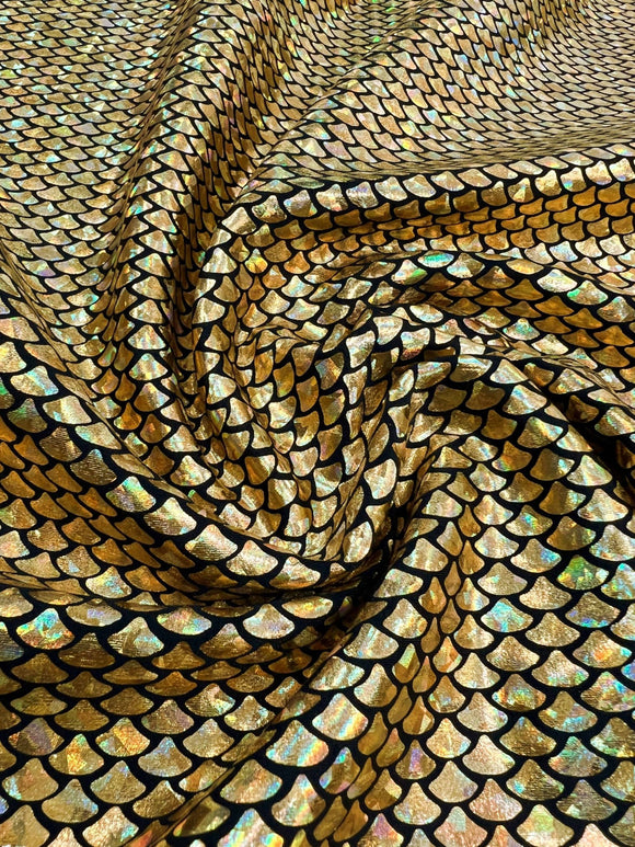 Gold Fish Scale Fabric - Coquetry Clothing