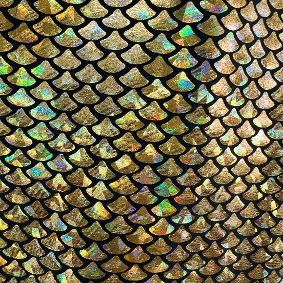 Gold Fish Scale Fabric - Coquetry Clothing