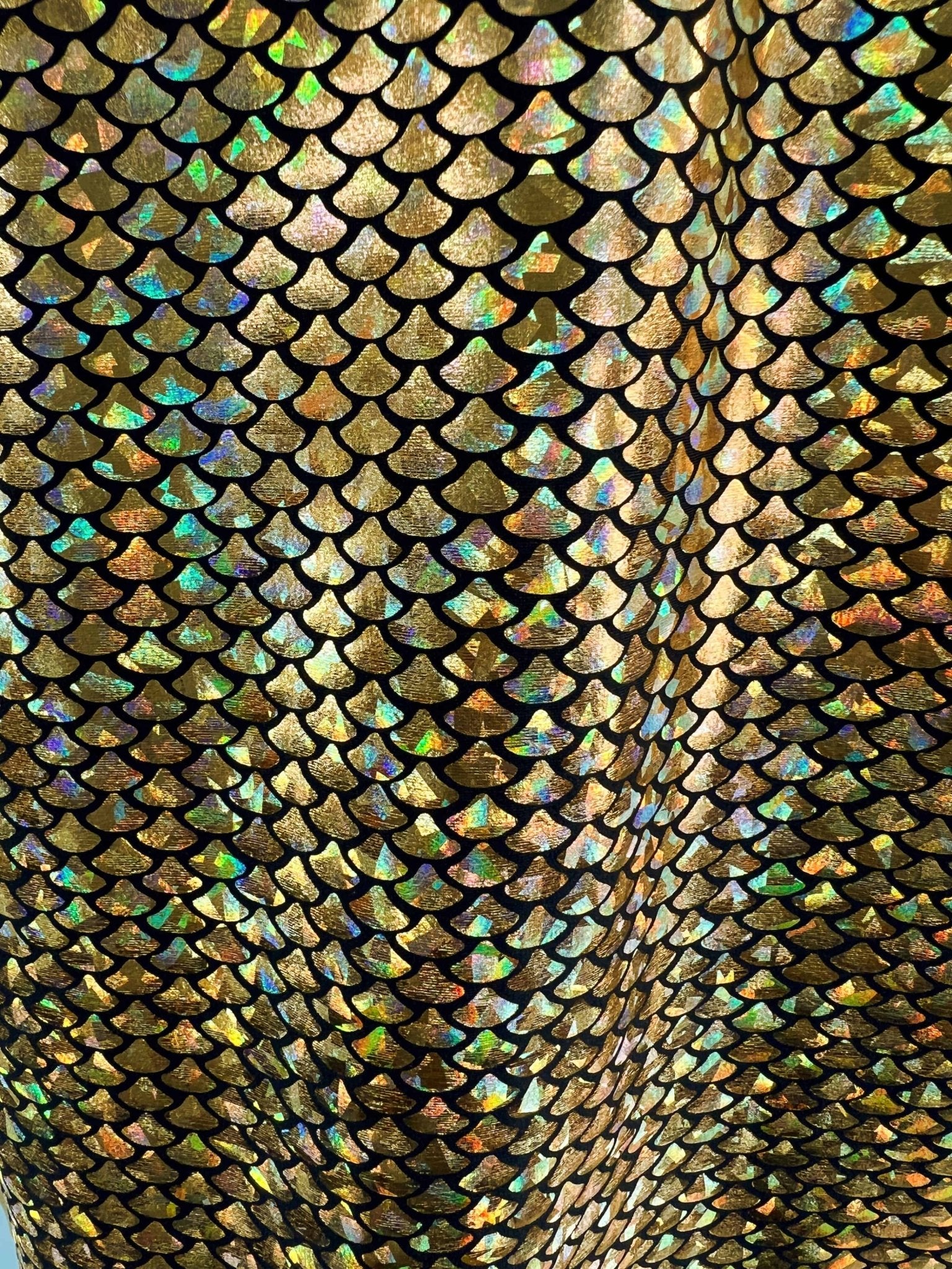 is it gold or blue dress Gold Fish Scale Fabric