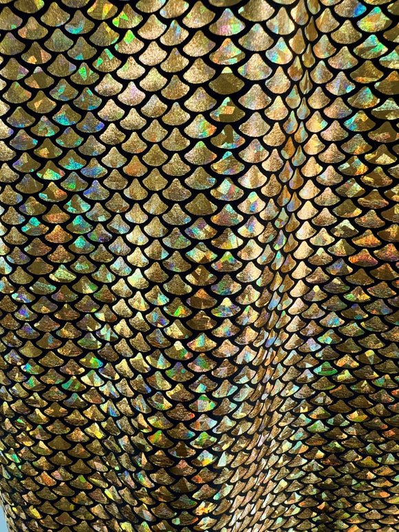 Gold Fish Scale Fabric - Coquetry Clothing