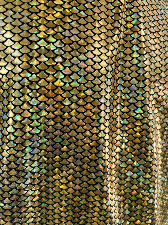 Gold Fish Scale Fabric - Coquetry Clothing
