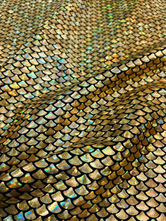 Gold Fish Scale Fabric - Coquetry Clothing