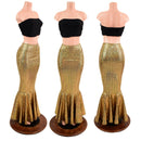Gold Fish Scale High Waist Mermaid Skirt - Coquetry Clothing