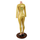 Gold Holographic Long Sleeve Catsuit - Coquetry Clothing