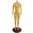 Gold Holographic Long Sleeve Catsuit - Coquetry Clothing