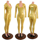 Gold Holographic Long Sleeve Catsuit - Coquetry Clothing
