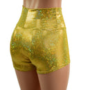 Gold Kaleidoscope High Waist Shorts - Coquetry Clothing