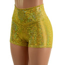 Gold Kaleidoscope High Waist Shorts - Coquetry Clothing