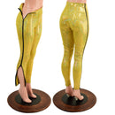 Gold Kaleidoscope Zip Away High Waist Leggings - Coquetry Clothing